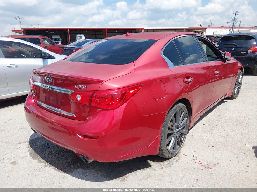 Vin: jn1fv7arxhm872212, lot: 45790722, infiniti q50 3.0t red sport 400 20174