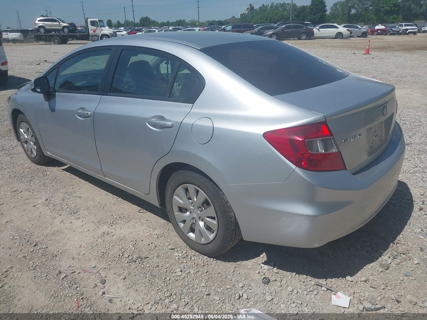 Vin: 2hgfb2f54ch321060, lot: 45790786, honda civic lx 20123