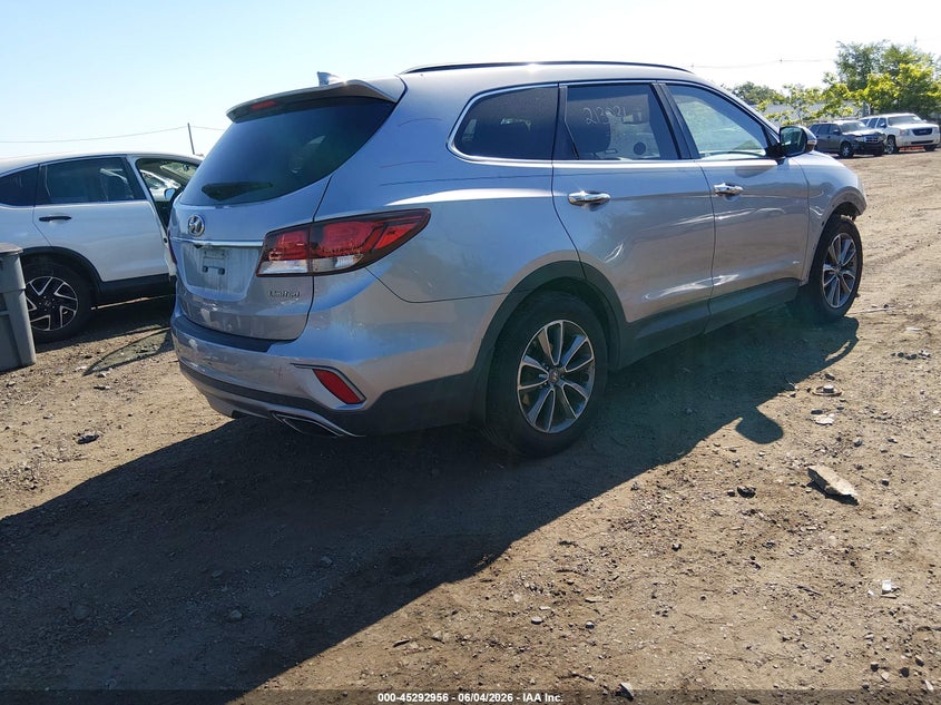 Vin: km8sn4hf6hu238221, lot: 45790792, hyundai santa fe limited 20174