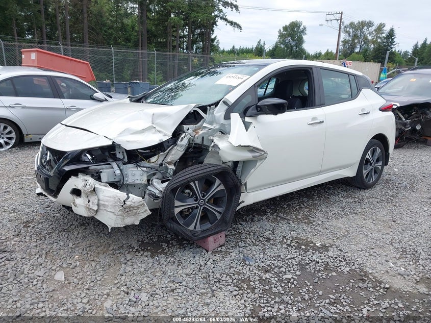 Vin: 1n4bz1cv0nc555277, lot: 45791100, nissan leaf sv plus 62 kwh 20222