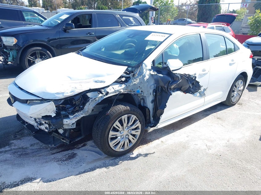 Vin: jtdepmae8n3005827, lot: 45791224, toyota corolla le 20222