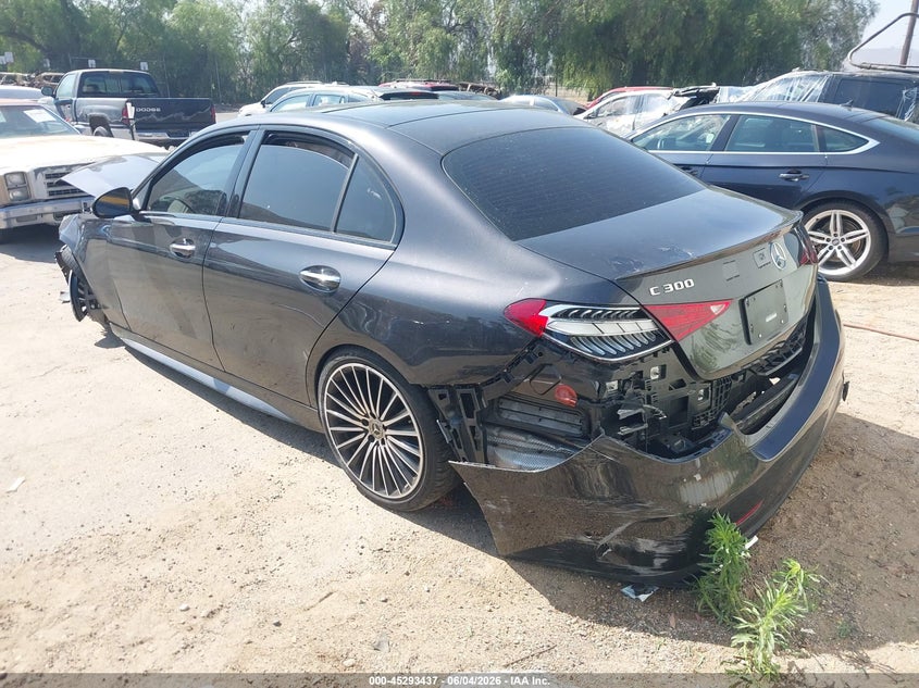 Vin: w1kaf4gb2sr245288, lot: 45791273, mercedes-benz c 300 20253