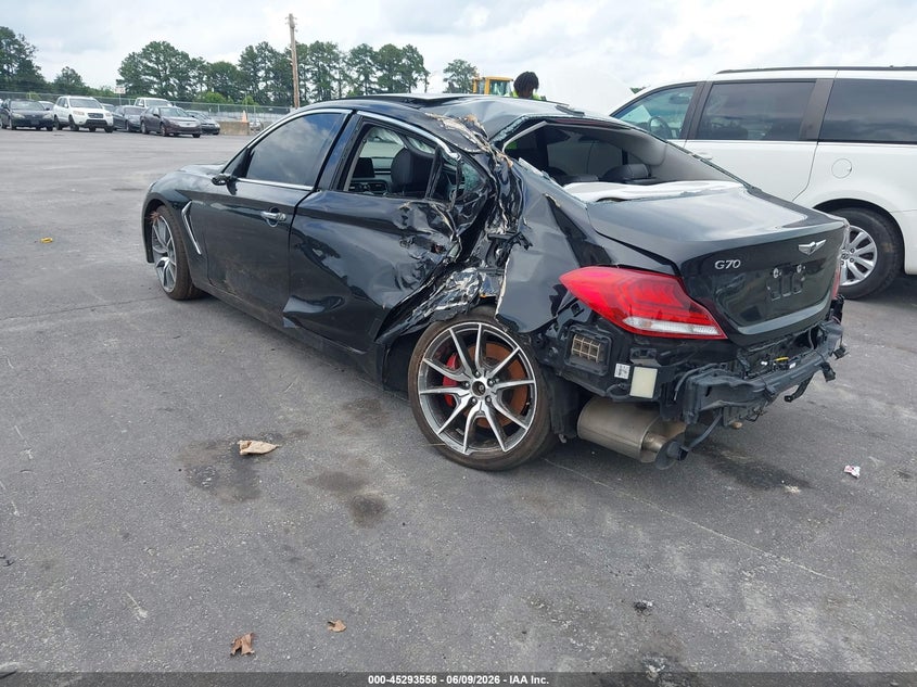 Vin: kmtg74le3ku037596, lot: 45791394, genesis g70 20193