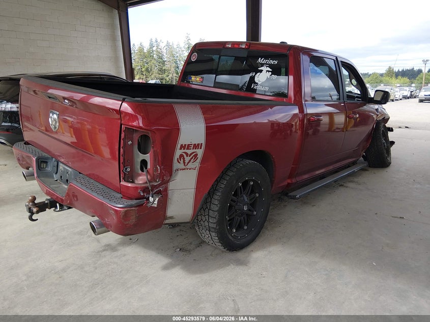 Vin: 1c6rd7mt3cs314590, lot: 45791415, ram 1500 sport 20124