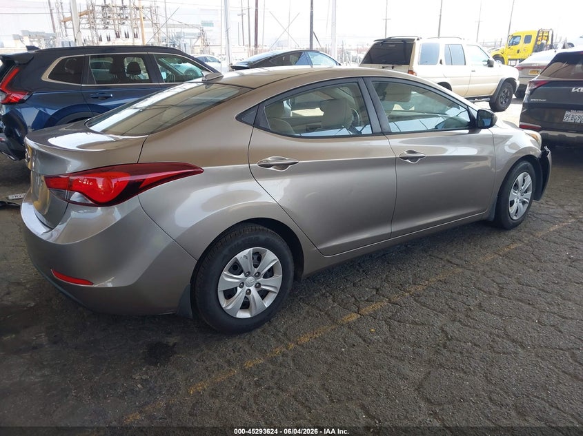 Vin: 5npdh4ae6gh721531, lot: 45791460, hyundai elantra se 20164
