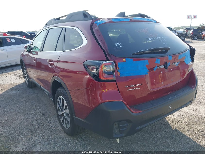 Vin: 4s4btafc9m3148767, lot: 45791514, subaru outback premium 20213