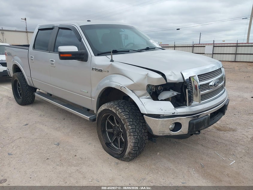 2012 Ford F-150 3.5 Lariat silver Lot 111045293713 Vin 1FTFW1ET1CFA85109