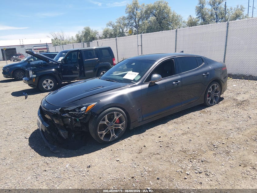 Vin: knae35lc8l6080761, lot: 45791614, kia stinger gt 20202