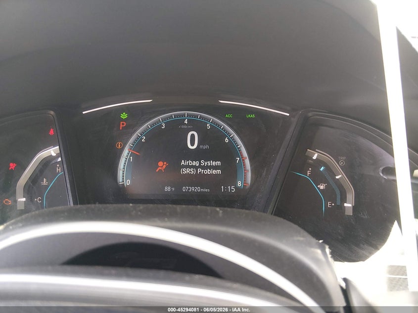 2019 HONDA CIVIC SEDAN 2.0L I-4 DOHC, VVT, 158HP