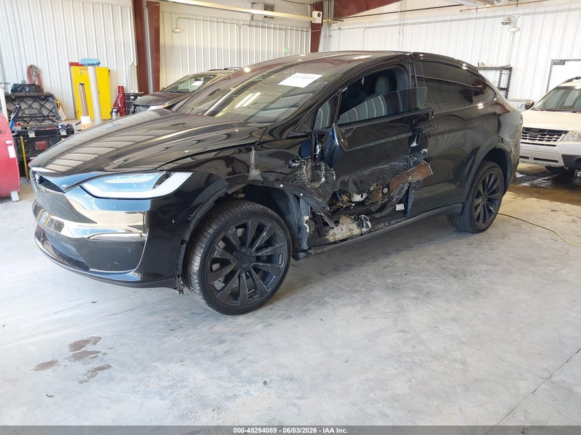 Vin: 7saxcbe60nf343904, lot: 45791925, tesla model x plaid tri motor all-wheel drive 20222