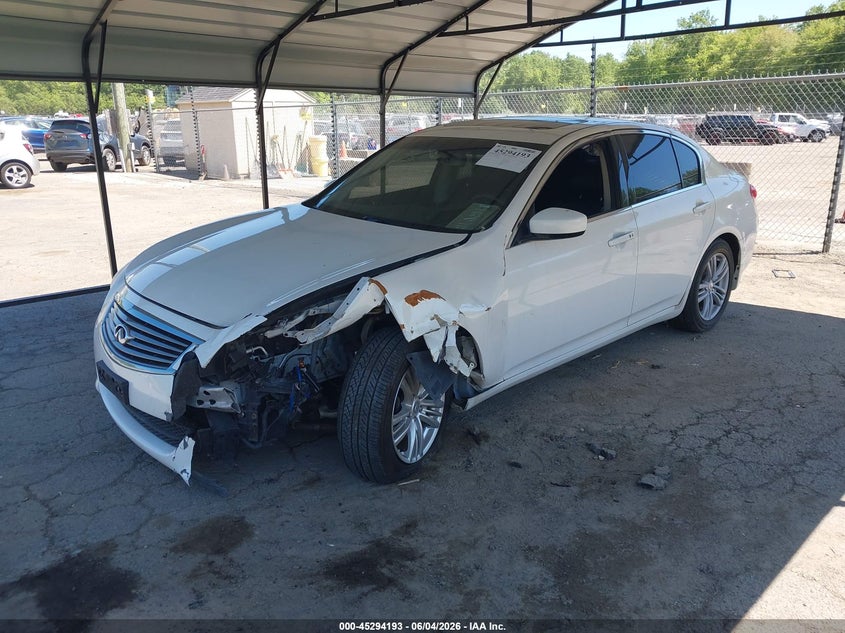 Vin: jn1cv6ar4cm973042, lot: 45792029, infiniti g37x 20122