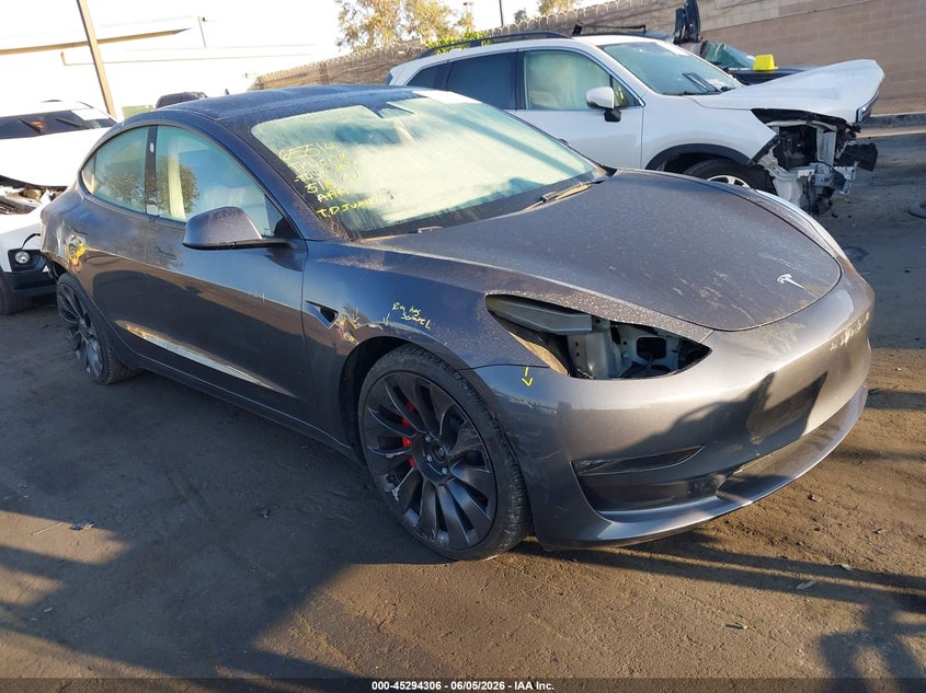 Vin: 5yj3e1ec1pf698783, lot: 45792142, tesla model 3 performance dual motor all-wheel drive 2023 img_1