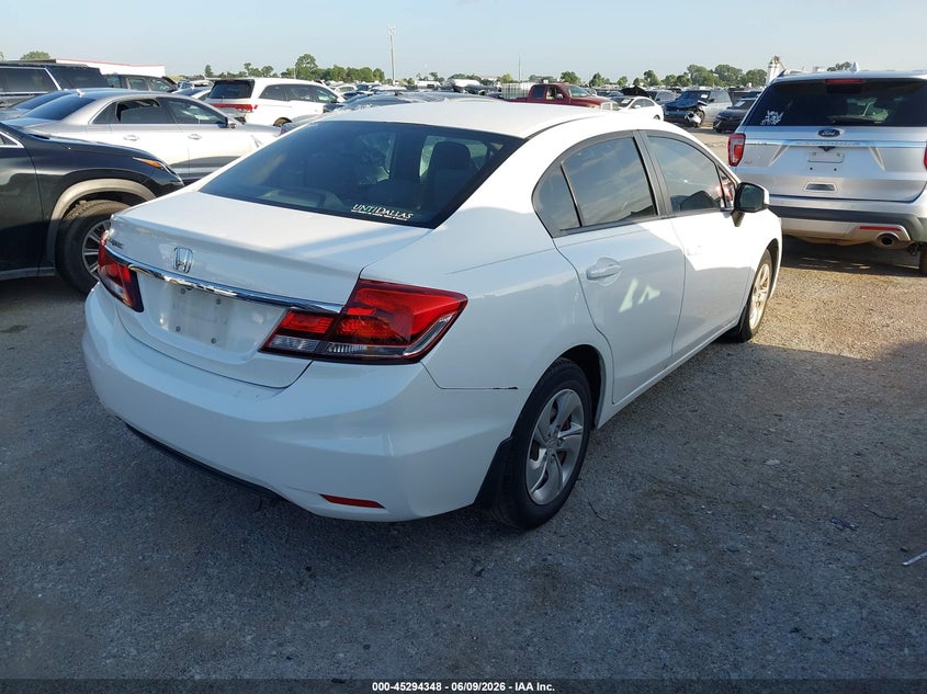 Vin: 2hgfb2f5xdh598121, lot: 45792184, honda civic lx 20134