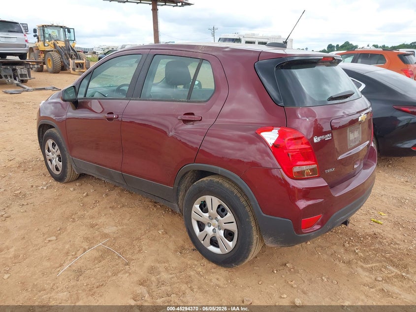 Vin: 3gncjksb0hl171518, lot: 45792207, chevrolet trax ls 20173