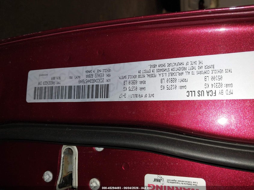 2017 Dodge Charger Se Rwd VIN: 2C3CDXBG3HH576049 Lot: 45294493