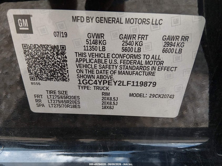 2020 CHEVROLET SILVERADO 2500HD auction photo 8