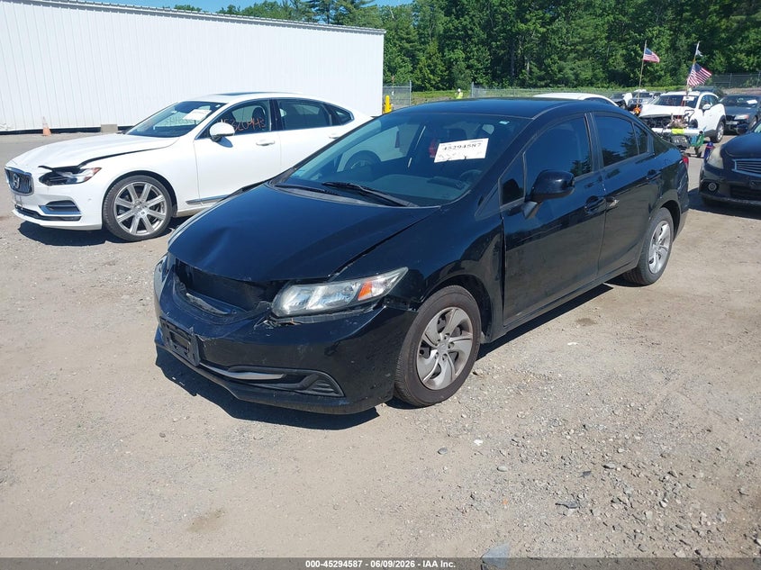 Vin: 2hgfb2f55dh584711, lot: 45792423, honda civic lx 20132