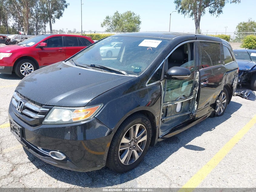 Vin: 5fnrl5h95eb133828, lot: 45792425, honda odyssey touring/touring elite 20142
