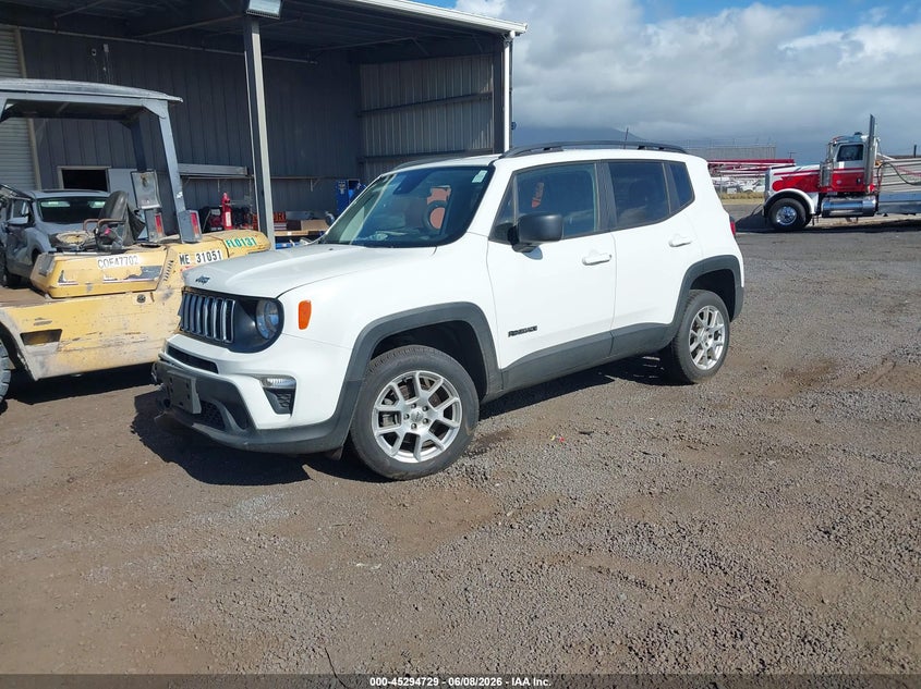 Vin: zacnjda13npn46243, lot: 45792565, jeep renegade sport 4x4 20222