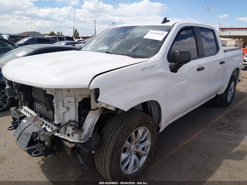 Vin: 3gcpybek7mg446967, lot: 45792636, chevrolet silverado 1500 4wd  short bed custom 20212