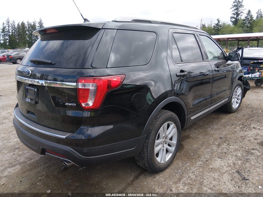 Vin: 1fm5k8d86jgb90972, lot: 45792672, ford explorer xlt 20184