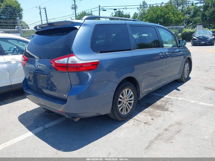 Vin: 5tdyk3dc6gs710465, lot: 45792964, toyota sienna xle 8 passenger 20164