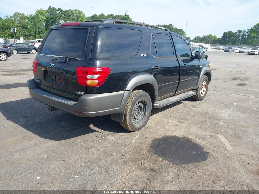 2003 TOYOTA SEQUOIA SPORT UTILITY VEHICLE 4.7L V-8 DOHC, 240HP