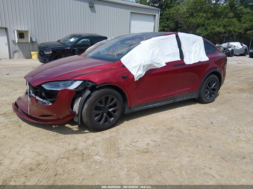 Vin: 7saxcde57pf420998, lot: 45793060, tesla model x dual motor all-wheel drive/standard range 20232