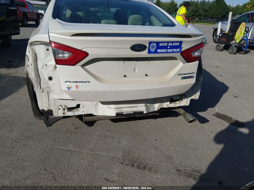 2016 Ford Fusion 2.0 Energi Titanium white Lot 111045295401 Vin 3FA6P0SU6GR336676