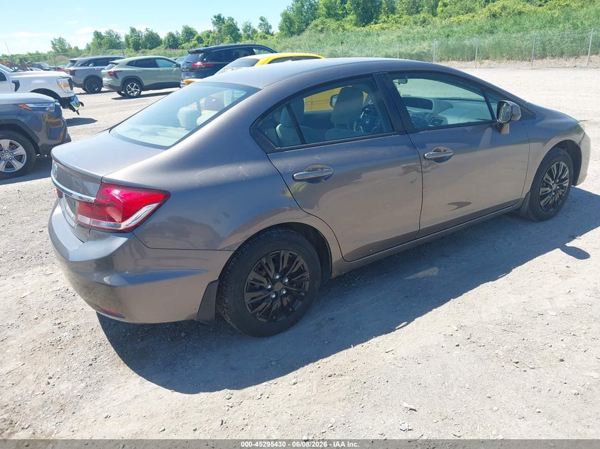 Vin: 19xfb2f5xde209133, lot: 45793286, honda civic lx 20134
