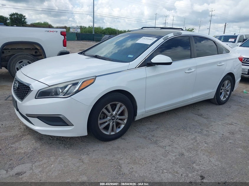 Vin: 5npe24af3gh393466, lot: 45793317, hyundai sonata 20162