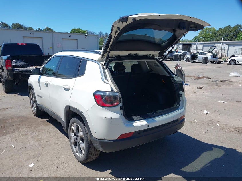 Vin: 3c4njccb5mt555701, lot: 45793383, jeep compass limited fwd 20213