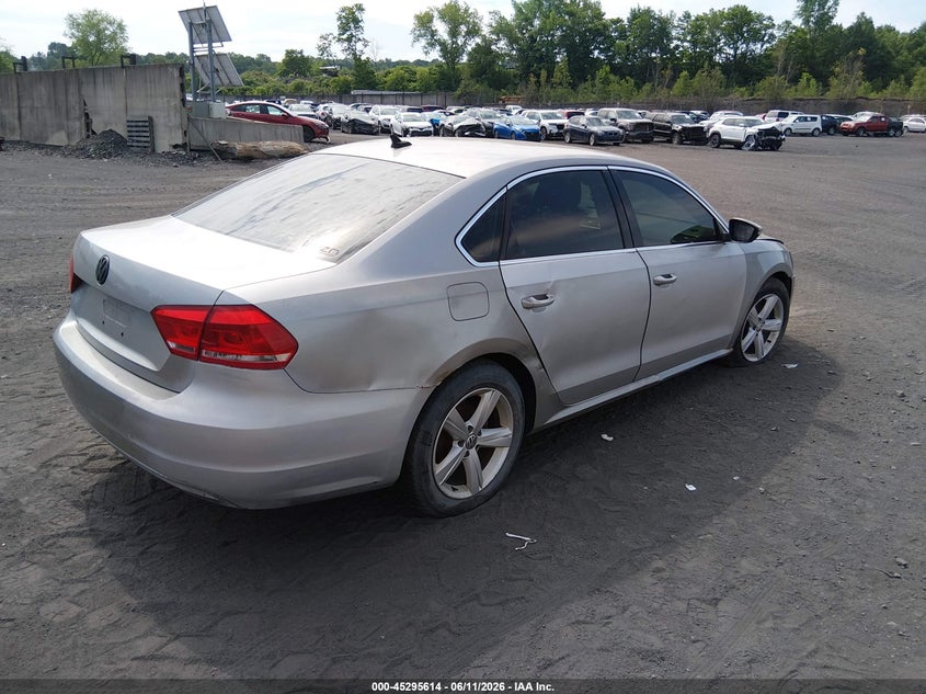 2012 VOLKSWAGEN PASSAT SEDAN 2.5L I-5 DOHC, VVT, 170HP