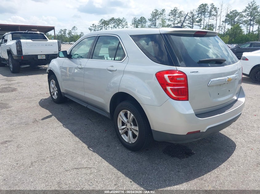 Vin: 2gnalbek8g1141440, lot: 45793632, chevrolet equinox ls 20163