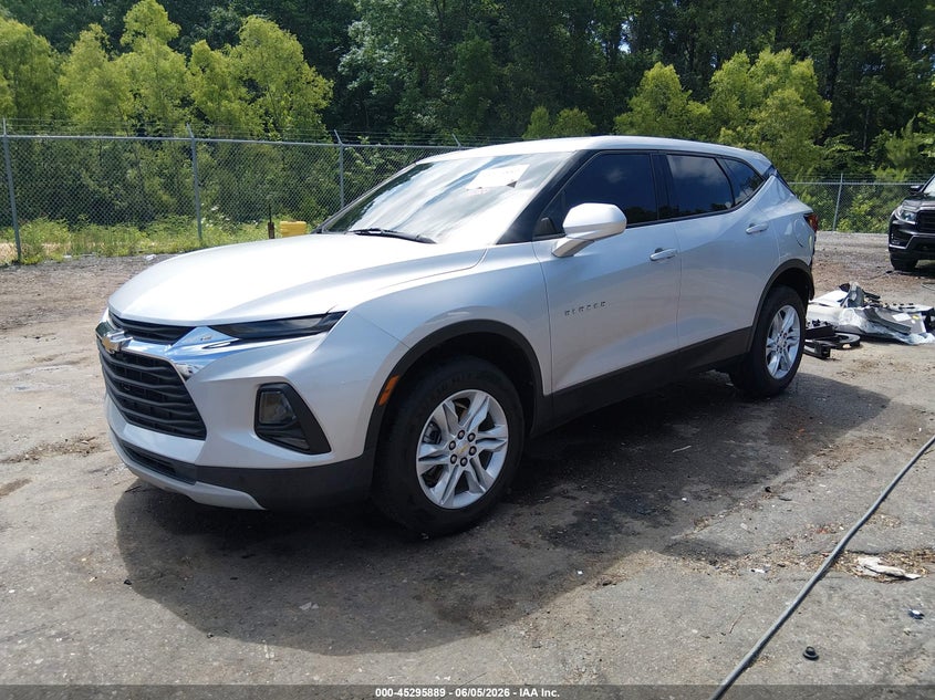 Vin: 3gnkbbra0ms503446, lot: 45793745, chevrolet blazer fwd 1lt 20212