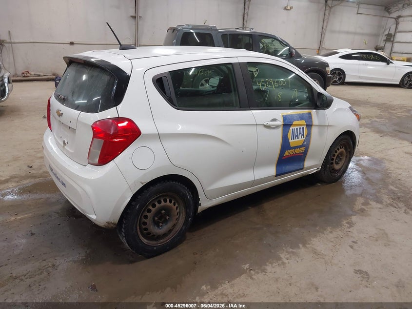 Vin: kl8cb6sa1jc482440, lot: 45793863, chevrolet spark ls cvt 20184