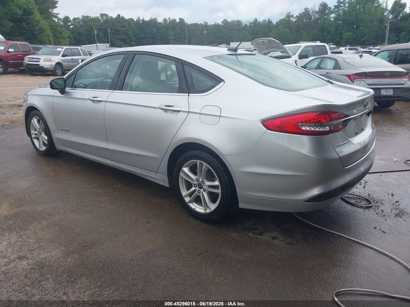 Vin: 3fa6p0uu6jr271347, lot: 45793874, ford fusion hybrid s 20183