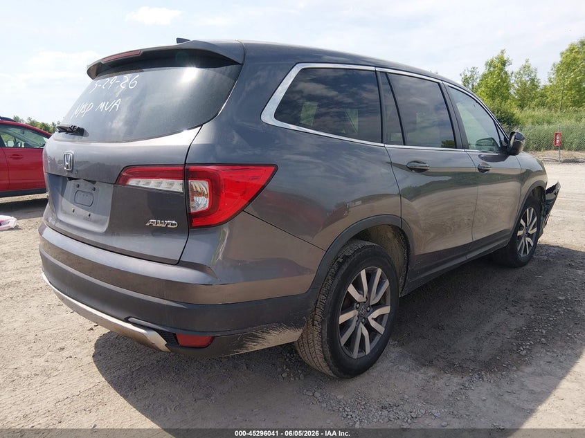 Vin: 5fnyf6h56kb037501, lot: 45793897, honda pilot ex-l 20194