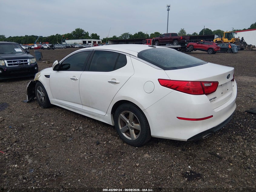 Vin: knagm4a73f5598275, lot: 45793980, kia optima lx 20153