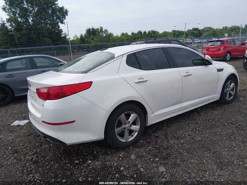 Vin: knagm4a73f5598275, lot: 45793980, kia optima lx 20154
