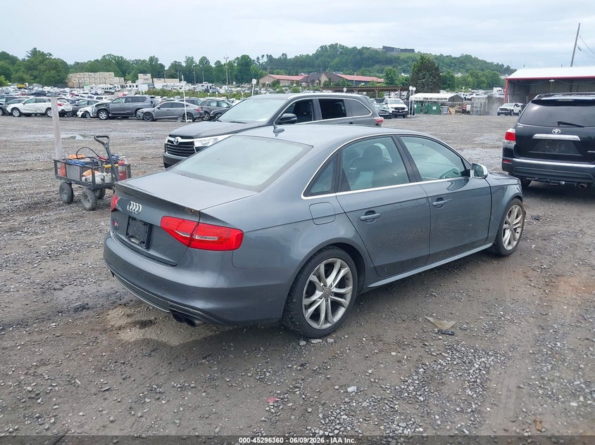 Vin: waukgafl3da093962, lot: 45794216, audi s4 3.0t premium plus 20134
