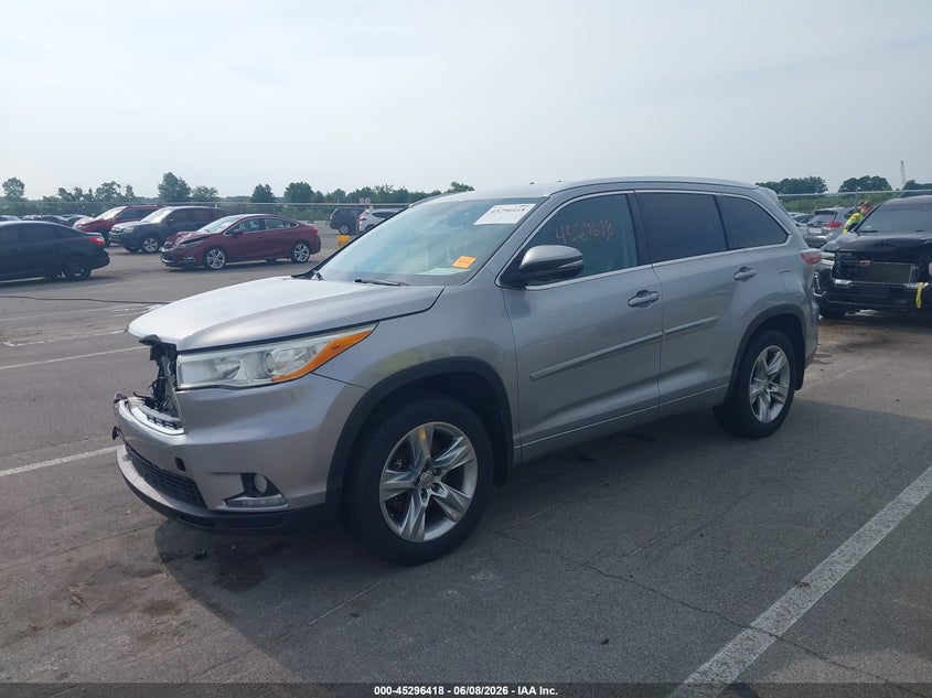 Vin: 5tddkrfh0fs131898, lot: 45794274, toyota highlander limited v6 20152