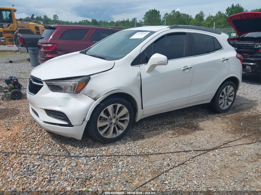 Vin: kl4cjasb0hb210686, lot: 45794456, buick encore preferred 20172