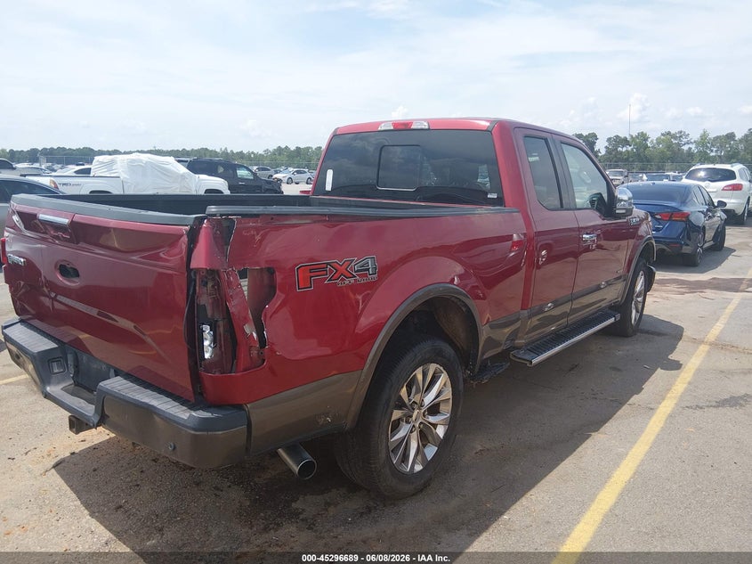 Vin: 1ftfx1egxfke19178, lot: 45794545, ford f-150 lariat 20154