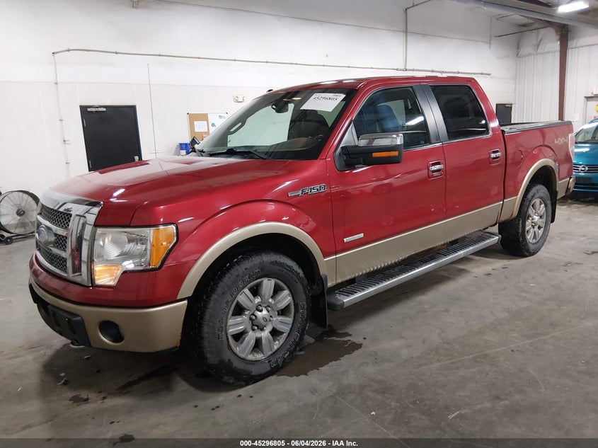 Vin: 1ftfw1et7bfb02784, lot: 45794661, ford f-150 lariat 20112