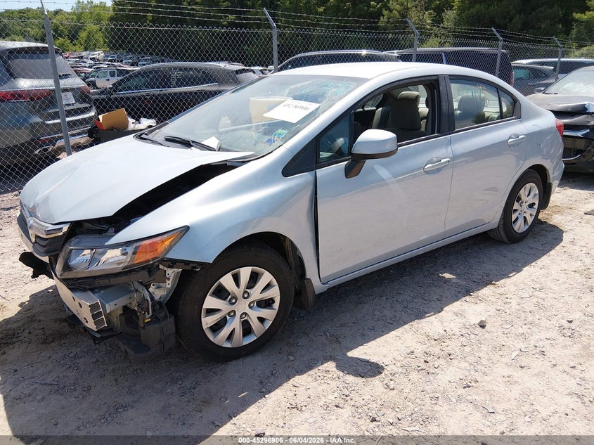 2012 Honda Civic Lx 19XFB2F50CE043610 photo 1