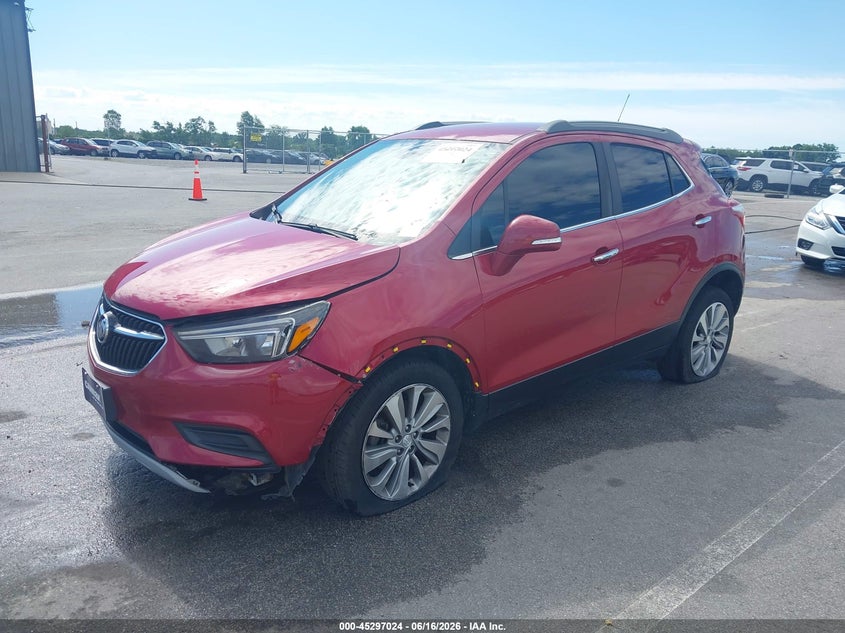 Vin: kl4cjasb0jb580784, lot: 45794880, buick encore preferred 20182