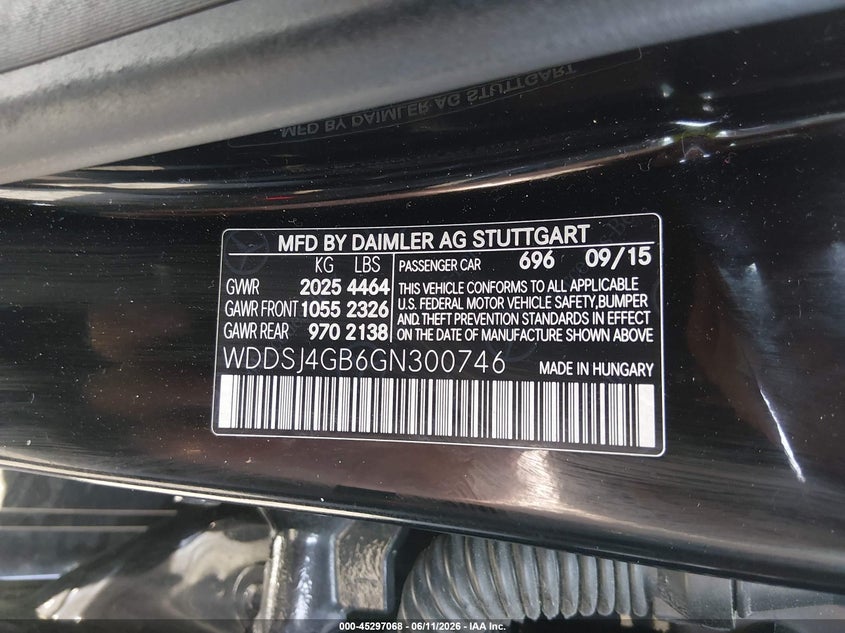 2016 Mercedes-Benz Cla 250 4Matic VIN: WDDSJ4GB6GN300746 Lot: 45297068