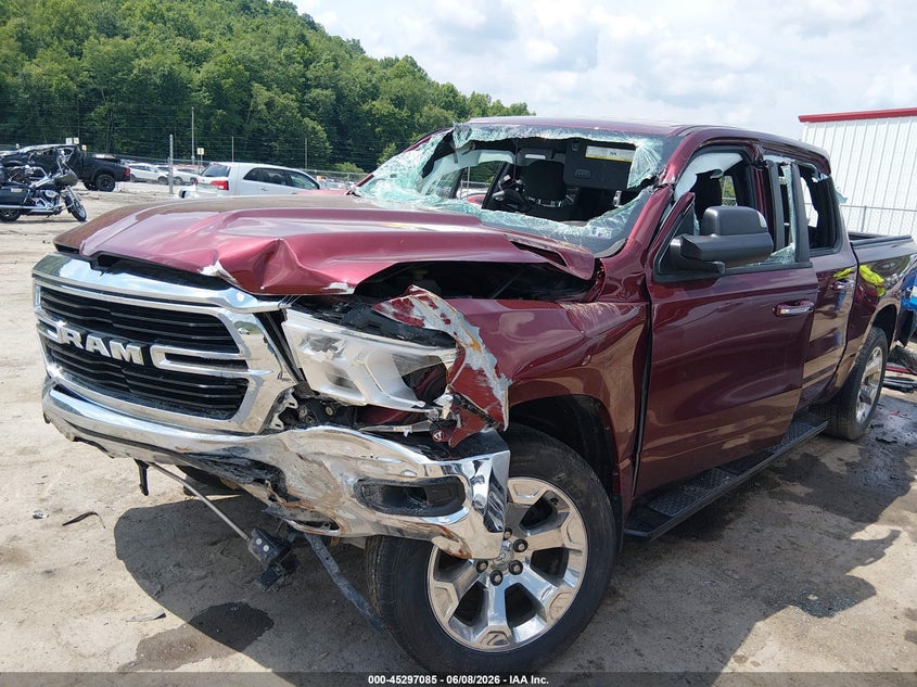 Vin: 1c6srfft1kn552378, lot: 45794941, ram 1500 big horn/lone star  4x4 5'7 box 20192