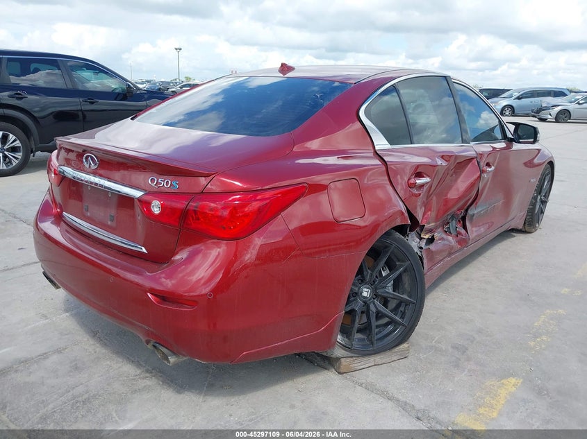 Vin: jn1av7ap7em690181, lot: 45794965, infiniti q50 hybrid sport 20144